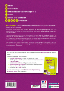 MaClé ALPHA - Cahier d'écriture scripte pour adultes - Ouvrage papier