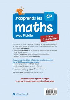 J'apprends les maths avec Picbille CP - Fiches à photocopier