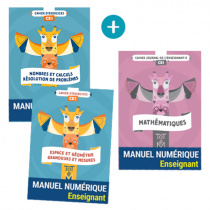 Totem Mathématiques CE1 - Fichiers numération + géométrie (2 volumes) + cahier journal de l'enseignant(e) - Manuel numérique enseignant 